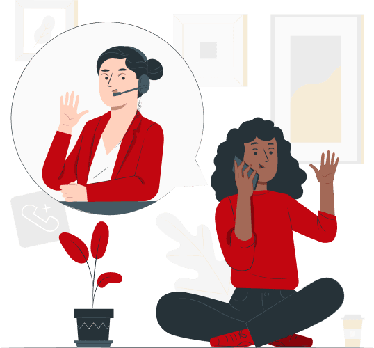 Ilustrasi seseorang menelfon call center